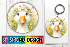 Joyful Circle Car Coaster Design PNG, Goose Product Image 1