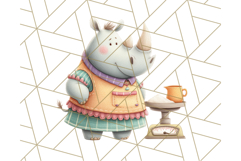 Cozy Safari Baking Animals PNG, Cute Jungle Kitchen Art Product Image 2
