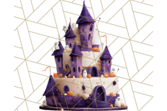 Realistic Halloween Cake Clipart PNG, Spooky Desserts Product Image 2