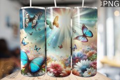 Butterflies Tumbler Sublimation - Tumbler PNG Design Product Image 1