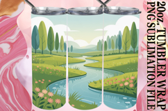Bright Reflections 20oz tumbler wrap, Spring Product Image 1