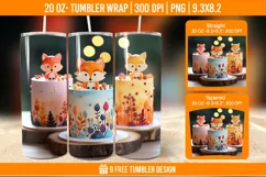 Cute Birthday Tumbler Wraps, Sublimation Wrap Product Image 1