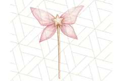 Pastel Pink Fairy Garden Clipart, Enchanted Cottagecore Png Product Image 2