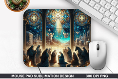 Mouse Pad Sublimation, Jesus Mouse Pad PNG Design Product Image 1