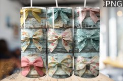 Spring Fling Bow Tumbler Wrap -High Quality 300 Dpi Product Image 1