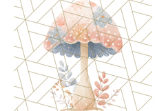 Dreamy Patterned Mushroom Clipart PNG, Forest Elements Png Product Image 2