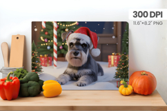 Winter Dog Christmas Wonderland Cutting Board PNG Sublimatio Product Image 1