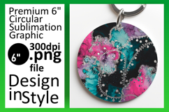 Creative Round Design for Keychains , Abstract Pattern Product Image 1