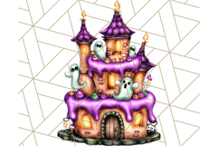 Whimsical Halloween Cake Clipart PNG, Spooky Desserts Product Image 2
