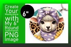 Whimsical Round Design Keychain Template , Cute Animals Product Image 1