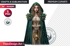 Traditional Christmas Clipart PNG, xmas sublimation, santa Product Image 1