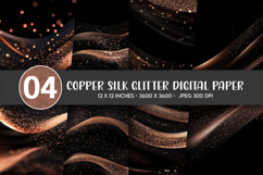Copper Silk Glitter Digital Paper Product Image 1