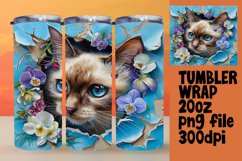 3D Hole in Wall Wrap: Spring Animals &amp; Flowers for Tumbler Product Image 1