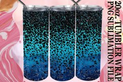 Sparkly Flower &amp; Leopard Tumbler Wrap - Sublimation Glam Product Image 1