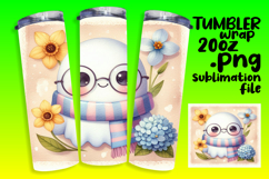 20oz Tumbler Template for Gifts , Cute Ghost Product Image 1