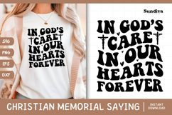 Christian Memorial Quote SVG | In Our Hearts Forever Product Image 1