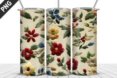 3D Flowers Tumbler Wrap | Sublimation Design | Tumble PNG Product Image 5