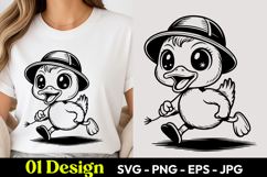 Cute Explorer Chick SVG PNG Product Image 1