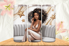 Black Girl Magic Black Woman Positive mind 20oz Tumbler wrap Product Image 1