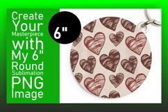 Charming Keychain Round Design Template , Heart Product Image 1