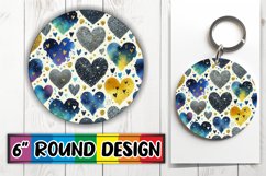 Joyful Coasters Circle PNG Style, Heart Product Image 1