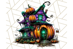 Haunted Houses Clipart PNG, Spooky Halloween Homes Product Image 2