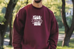Gildan 18000 Light Pink Mockup, Mockup Product Image 1