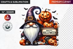 Halloween gnome clipart, Halloween clipart, truck,Gnomes PNG Product Image 1