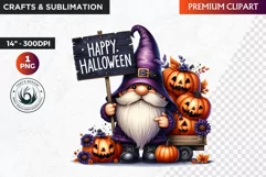 Halloween gnome clipart, Halloween clipart, truck,Gnomes PNG Product Image 1