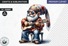 Hippie Gnomes clipart, Flower power clipart, gnome png Product Image 1