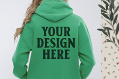 Irish Green Gildan 18500 Hoodie Sweatshirt Mockup, Unisex H Product Image 1