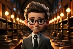 3D Character Child Boy lawyer with relevant environment Product Image 1