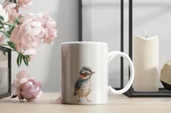 Cute Woodcock Bird Baby Watercolor Handmade illustration Product Image 1