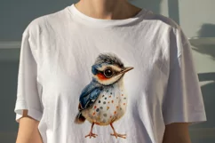 Cute Woodcock Bird Baby Watercolor Handmade illustration Product Image 2