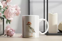 Cute Woodcock Bird Baby Watercolor Handmade illustration Product Image 2