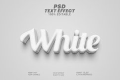 White PSD 3D Text effect Style Product Image 1