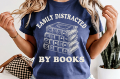Easily Distracted by Books PNG Book Lover Reading Product Image 10