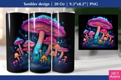 Trippy mushrooms tumbler Halloween tumbler wrap sublimation Product Image 1