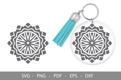 Keychain Mandala Flower Svg Design Product Image 1