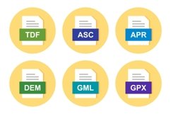 Set Of File Formats Icons Product Image 1