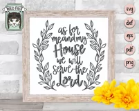 As For Me And My House We Will Serve The Lord SVG Cut File Product Image 3