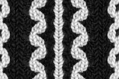 Black and White Cable Knit Background Wallpaper Product Image 1
