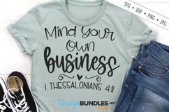 Mind Your Own Business SVG | Christian SVG| 1 Thes. 4-11 Product Image 1