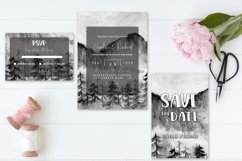 Elegant Monochromic Landscape Wedding Invitation Set Product Image 2