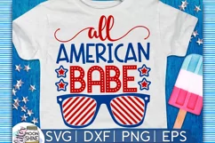 All American Babe SVG DXF PNG EPS Cutting Files Product Image 1