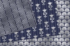 Navy and Silver Art Deco Digital Paper Product Image 3