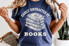 Easily Distracted by Books PNG Book Lover Reading Product Image 9