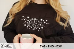 Aquarius SVG DXF PNG Zodiac Star Sign Product Image 2