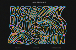 Psychedelic Distortion Text Effect Photoshop Template Product Image 1