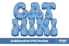 American Cat Mini 4th of July USA Paw DTF PNG Sublimation Product Image 1